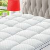 BedLuxury RV King Mattress Topper Extra Thick Mattress Pad Quilted Pillow Top Plush Soft with 8-21 Inch Deep Pocket - White