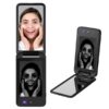 Vanexiss UV Mirror,Compact Mirror with UV Camera for Sunscreen Test,Rechargeable Folding Mirror for Sunscreen Test, Handbag Pocket Makeup Mirror