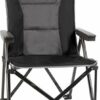 BRUNNER Raptor Recliner Folding Chair, Polyester, Black