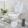 Anika 92499 Marble Effect Toilet Seat Anti Bacterial Coating Chrome Hinges, 43cm x 37.5cm