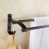 Towel Rail,bathroom towel rack Bathroom Towel Bar Rail Aluminum Rustproof Not Faded Black Bathroom Accessories bathroom towel rack,60Cm,60Cm (60C