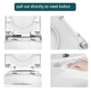 WOLTU D Shape Toilet Seat,Soft Close Toilet Seat with Quick Release White, Dual Fixing Fittings System Lid Cover for Family Bathroom
