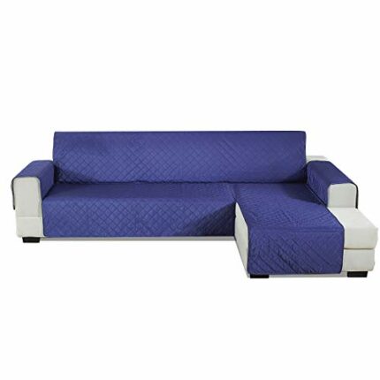 PETCUTE Sofa cover L shape quilted corner sofa cover sectional sofa protector with Chaise right hand Waterproof sofa covers 200x270cm