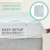 Degrees of Comfort Memory Foam Mattress Topper Double Bed, Mattress Pad Topper with Soft Bamboo Cover with Extra Deep Pock, Breathable Skin-Frien