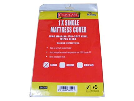 Single Vinyl Plastic Fitted Mattress Bed Cover Sheet Protector