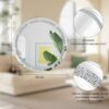 Wall Mirror Crystal Crush Diamond Round Mirrors for Wall 50x50cm Frameless Silver Mirror for Hallway Bathroom Bedroom Decor
