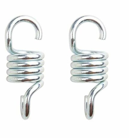 DollaTek 2 Pack Hammock Spring 660lb Capacity Heavy Duty Spring Hardened Galvanized Steel Extension Spring Coil for Hanging Hammock Chairs and Po