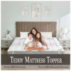 Teddy Bear Mattress Topper Single Bed - 7CM Deep Quilted Bed Topper (90 x 190 Cm) - Elasticated Corner Straps