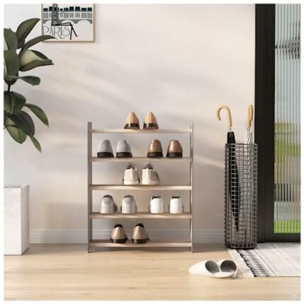Shoe Rack Grey 65x24x81 cm Engineered Wood