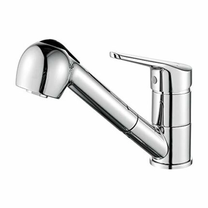 Ibergrif Roma - Kitchen Sink Mixer taps with Pull Out Spray Head, Chrome, Silver M14550