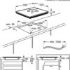 AEG ILB64334CB Built-In Induction Hob, 3000 Series, 60cm, Black, Glass Top, 4 Zone Heating Elements, Touch Control with LED Display, 3000W