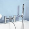 [Bath Shower Tap] Hapilife Waterfall Bathroom Water Filter Mixer Tub Tap Chrome with Handheld Shower Head