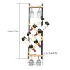 Rustic Wall Mounted Wood Vertical Wine Rack Holder Storage Display Shelf Organizer for 4 Bottles - Home, Kitchen, Dining Room Bar Decor - Wood