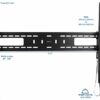 VIVO Extra Large Heavy-Duty 60 to 100 inch LCD LED Curved and Flat Panel Screen, TV Wall Mount Bracket with Max 900x600mm VESA, Black, MOUNT-VW10