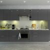 Berlioz Creations CP8BG 2 door kitchen base cabinet High Gloss Grey 80 x 52 x 83 cm