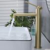 Black Bathroom Taps Countertop Basin Tall Faucet Washroom Sink High Rise Single Lever Mixer tap SHANFO MB01E-T