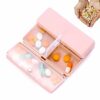 AWAVM 2PCS Travel Portable 7-Cell Medicine MOX, Foldable Flip Medicine Box, Personal 7-Day Sealed Pill Storage Box