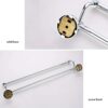 Bathroom Towel Rack Solid Copper and Chrome Towel Bar for Bathroom Mirror Glossy Double Rod Polishing and Plating Towel Hanger Holder Bathroom Sh