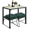 Warmiehomy Dining Chairs Set of 2,Foldable Velvet Chair Upholstered Chair with Black Metal Legs&Soft Backrest Reception Chair Padded Seat for Liv