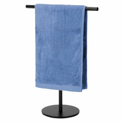 Songtec Hand Towel Holder Stand for Bathroom, Fingertip Towel Rack, Rust-Proof Accessories Jewelry Stand - Black