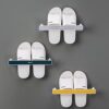 BESPORTBLE 3pcs Shoes Rack Wall Mounted Slipper Rack Door Back Shoes Holder Shoes Hangers Slipper Storage Organizer for Home Bathroom Grey