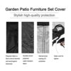 ZXFYHD Garden Furniture Cover Patio,Furniture Covers 10 Sizes Outdoor Garden Furniture Rain Cover Waterproof Oxford Wicker Sofa Protection Set Ga