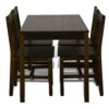 WALNUT Wooden kitchen Bar Tables and Chairs Set Dining Room Table Set for 4 Brown