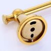 Bathroom European-Wide Copper and Gold Towel Rack Bathroom Towel Bar Towel Rack Single Rod Drawing Process Tower Hanger/40Cm