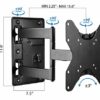 Mount-It! Lockable RV TV Wall Mount with Quick Release, Full Motion Flat Screen Bracket for Campers, Travel Trailers, RVs, Motorhomes and Marine