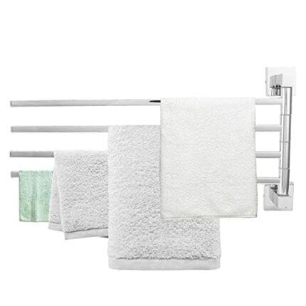 Swivel Towel Rail 2/3/4 Arming 40 Cm Swivel Towel Rail 180° Rotation Bede Towel Holder Stainless Steel Swivel Arm Towel Rail for Bathroom (250255