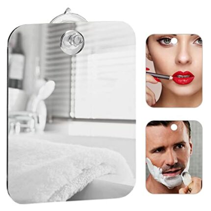 BLLREMIPSUR Shower Shave Makeup Mirror Fog-Free Travel Mirror, Handheld for Makeup Fogless Bathroom Mirror with Suction Cap