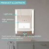 Anti-Fog Bathroom Mirror, Rectangle LED Vanity Mirror, Wall Mounted Bathroom Mirror, Lighted Vanity Mirror with Touch Switch, IP44 Waterproof, 80