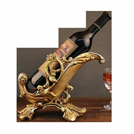 KXDCZ Free Standing Wine Rack Painted Craft Resin Bottle Holder Single Loaded Indoor Luxury