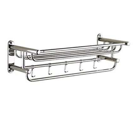 N/A Bath Towel Bar Stainless Steel Towel Rack Bathroom Towel Hanger Wall Mount Brushed Gold (Size : 7 3/8)