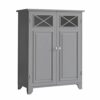 VERSANORA Teamson Home Bathroom Dawson Grey Wooden Free Standing Cabinet EHF-6841G, 33 x 66 x 86.4