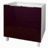 Berlioz Creations CP8BG 2 door kitchen base cabinet High Gloss Grey 80 x 52 x 83 cm