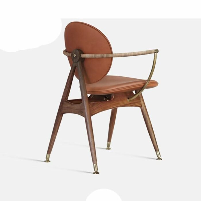 LXXSH Simple Dining Chair Solid Wood Designer Hotel Chair Restaurant Relax Armchair Home Furniture