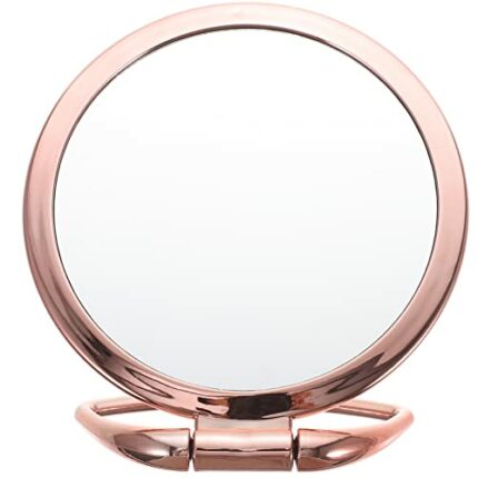 FRCOLOR Magnifying Handheld Mirror Double Sided Folding Mirror Desktop Makeup Mirror