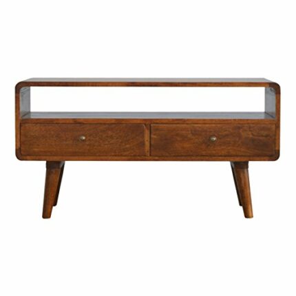 Artisan Furniture Media Unit, Wood, Chestnut, 90 x 35 x 47 cm