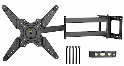FORGING MOUNT Landscape to Portrait 109CM Long Reach TV Wall Bracket,Full Motion TV Mount Bracket with Articulating Arms,Swivels,Tilts,Rotation,F