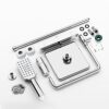 MORADO Thermostatic Shower System,Adjustable Height Thermostatic Shower Set,Shower Bar Set with Rainfall Shower Head and 3-Functions Hand Shower,