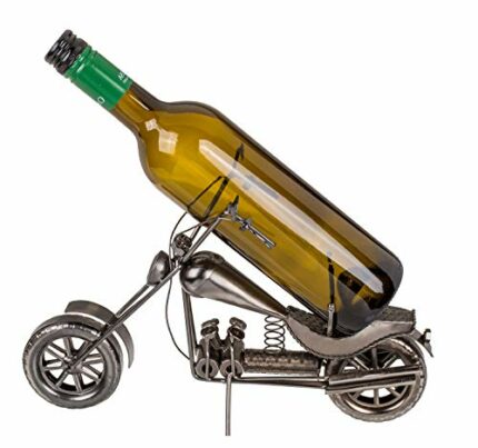 ootb Metal Bottle Holder, Motorcycle II, Approx. 32 x 22 cm, Ideal as Decoration and Gift Packaging, Multicoloured