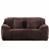 Thick Sofa Covers 1/2/3/4 Seater Pure Color Sofa Protector Velvet Easy Fit Elastic Fabric Stretch Couch Slipcover size 2 Seater:145-185cm (Light