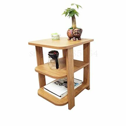 FRDTSG Solid Wood Small Coffee Table Sofa Corner Cabinet Bedside Table Office Tea Cabinet Meeting Shelf Small Apartment Storage