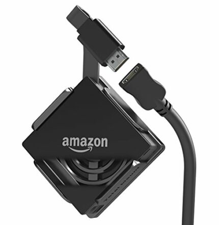 TotalMount Holder for Amazon Fire TV WITH 4 K Ultra HD with Smart Heat Management HDMI Cable Extension 0.6 m 3 Mounting Options Black