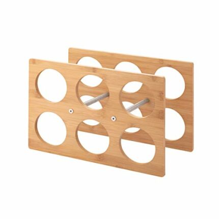 Axentia Wine Rack, Wood/Silver, ca. 35 x 24 x 17,5 cm