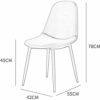 dining chair Kitchen Dining Room Furniture Chairs Kitchen Dining Chairs Set Of 6 Metal Legs PU Leather Seat For Office Lounge Bars Living Rooms L