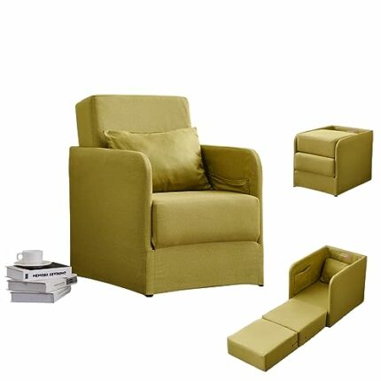 3-in-1 Folding Sofa Bed Chair, Convertible Sleeper Sofa Floor Lounger, Sleeper Chair With Pillow, Foldable Mattress for Living Room, Office, Apar