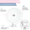 15x Magnifying Mirror with Light & Tweezers - Lighted Makeup Mirror with Strong Magnification for Precise Makeup, Plucking, Lighted Magnified Mir
