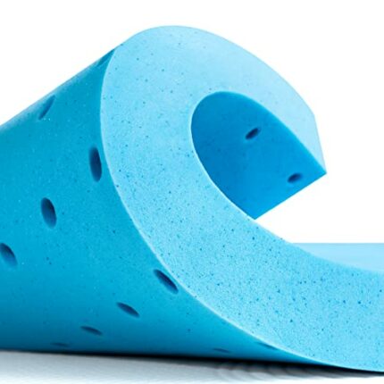 SU SUBRTEX 3 Inch Double Cooling Bed Pad Gel-Infused Memory Foam Mattress Topper With Ventilated Design For Pressure Relieving (7.5cm, 135x190cm)